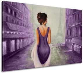 Gario Ručne maľovaný obraz Prechádzka v Paríži Rozmery: 70 x 100 cm