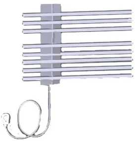 Radiátor elektrický Elvl Liner 39,5x55 cm metalická strieborná LINERMS