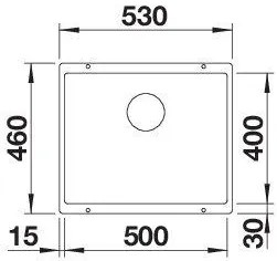 Granitový drez Blanco ROTAN 500 U čierná