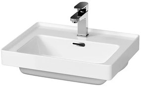 Cersanit Crea, závesná skrinka + keramické umývadlo 50cm, biela lesklá, S801-277