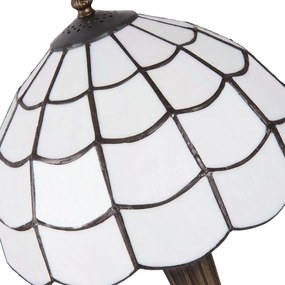 Rustikálna tiffany lampa WHITE 25*43 Mosaic Base