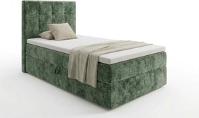 Čalúnená posteľ boxspring DIRELIS VIBE 90x200 cm tmavozelená Matrac: Bonell pružinová matrac