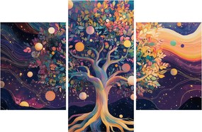 Obraz – Fialový strom plný energie (90x60 cm)