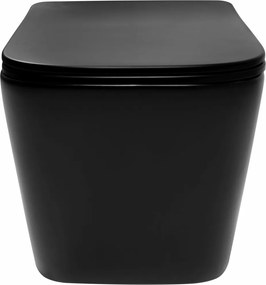 Závesný set GEBERIT Duofix Basic+ WC misa Erga Mery+ 51x36 cm + WC sedadlo, čierna, GEBERIT-MERY-TO2-BK-SET