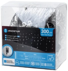 Aigostar - LED vonkajší dekoračný reťaz 75xLED/6W/230V 15x0,6m IP44 studená biela