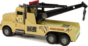 LEAN Toys Auto Tow Truck Pomoc na ceste 1:10 Lano Vojenská hnedá