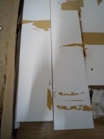 AKCIA Biely jedálenský stôl s doskou v dekore dub sonoma MADO 120x80 II. akosť
