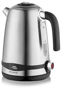 Activer Rýchlovarná kanvica s termostatom Rubis 1,7 l, nerez/čierna