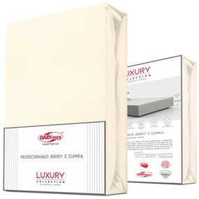 JERSEY PRESTIERADLO 180X200 CM, VÝŠKA 30 CM KRÉMOVÉ