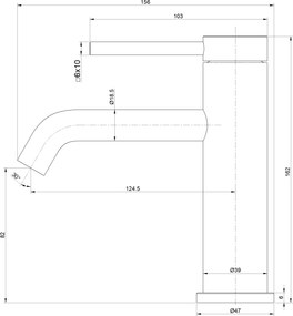Invena Dropia, umývadlová batéria, h-162, chrómová, INV-BU-15-001-J