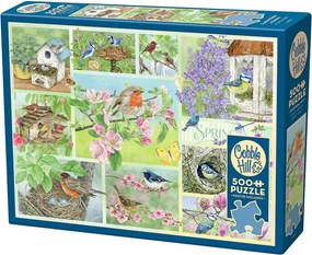 Puzzle Záhradné vtáky na jar 500 dielikov