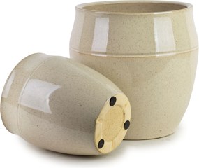 Sada 2 ks keramických květináčů NEVA BEIGE XIV béžová