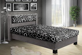 Nabytekmorava Čalúnená posteľ s úložným priestorom Nikol 120 farebné čalúnenie: bordo 30, čalúnenie: Mega 14 šedá