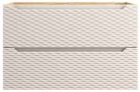 Závěsná skříňka pod umyvadlo Ocean 90 cm dub olejovaný/béžová