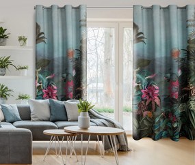 ZATEMŇOVACÍ ZÁVES NA KRÚŽKOCH ALINE 140X250 CM VZOROVANÁ