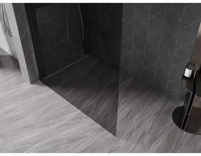 Mexen, Mexen Kioto-X sprchová stena 90 x 200 cm, grafit 10 mm, chróm - 800-090-101-01-40-X
