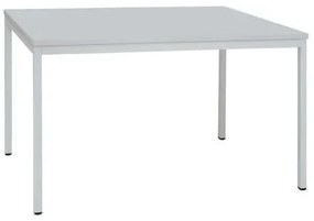 Jedálenský stôl Manutan Expert so svetlosivým podnožím RAL 7035, 140 x 80 x 75 cm, svetlosivý