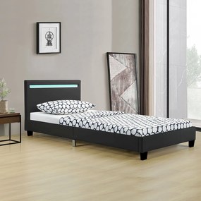 InternetovaZahrada Čalúnená posteľ Verona 90 x 200 cm - čierna