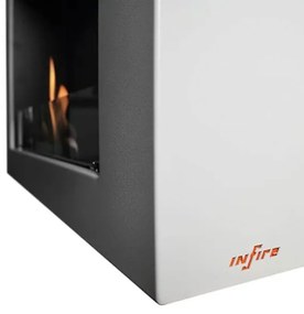 InFire - Nástenný BIO krb 120x56 cm 3kW biela