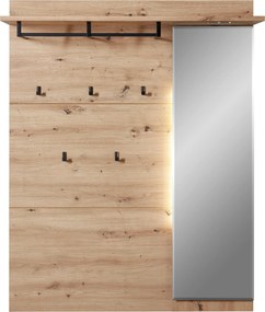 XXXLutz VEŠIAKOVÝ PANEL, dub artisan, 120/153/30 cm Voleo - Vešiakové steny - 002737035602