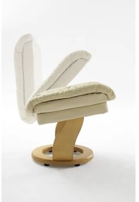 Polohovacie kreslo HABI krémové/prírodný dub