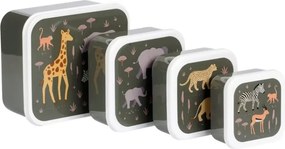 Sada 4 škatuliek na obed a desiatu savana