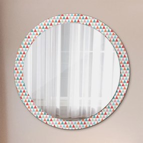 Okrúhle zrkadlo s potlačou Geometrický vzor fi 90 cm
