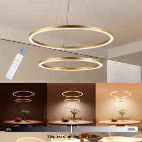 Brilagi - stmievateľný LED luster na lanku PORTOFINO LED/98W/230V pr. 80 cm zlatá +DO