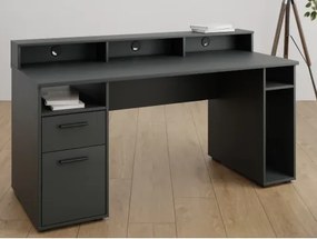 Písací stôl s nástavcom Kamil, antracitový%