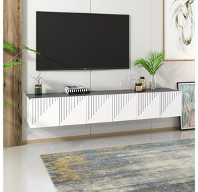TV stolík/skrinka Kebati 3 (biela + antracit) . Vlastná spoľahlivá doprava až k Vám domov. 1095370