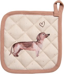 Bavlnená chňapka - podložka Dachshund Love - 20 * 20 cm