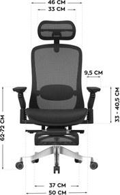 Kancelárska stolička LeadPro 8.7 Black