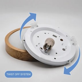 Brilagi - LED Stropné svietidlo CARVALHO SLIM 1xE27/60W/230V dub pr. 27 cm