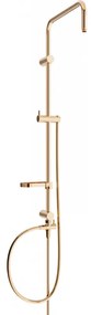 Mexen X, sprchový stĺp, sprchová hadica 150cm, mydelnička, prepínač sprchy, ružové zlato, 7939199-60