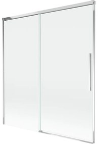 Mexen Rox, 2-krídlová posuvná vaňová zástena 150 x 150 cm, 8mm číre sklo, chrómový profil, 8C9-150-001-01-00
