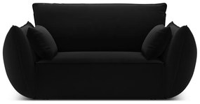Čierne zamatové kreslo Vanda – Mazzini Sofas