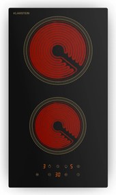 Klarstein Victoria sklokeramická varná doska, 2 zóny, elegantná, nadčasová, 3000 W, 30 cm