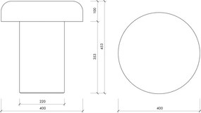 Oceľový okrúhly odkladací stolík ø 40 cm Miko – noo.ma