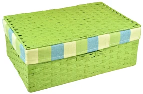 Úložný box s vekom zelený Rozmery (cm): 30x21, v. 11