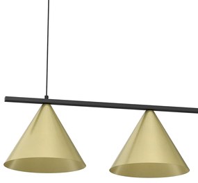 Závesné svietidlo Capital, 3x zlaté kovové tienidlo, (fi 30cm), b