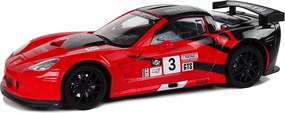 LEAN Toys Závodné športové auto R/C 1:18 Corvette C6.R Red 2.4 G Lights