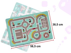 KIK Vzdelávacie drevené kocky závodná dráha 160el.