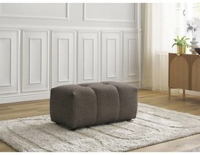 Hnedá podnožka z textílie buklé Roxelane – Bobochic Paris