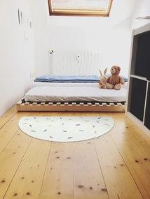 Koberec LIMA M039A krémový / modrý polkruh