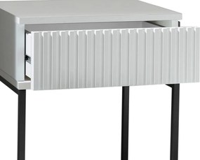 Nočný stolík s 1 zásuvkou Marle, biely