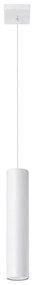 Závesné svietidlo Lagos, 1x biele kovové tienidlo