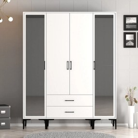 Šatníková skriňa Kiara RTR (biela). Akcia -10%. Vlastná spoľahlivá doprava až k Vám domov. 1088540