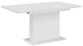 Kondela Jedálenský rozkladací stôl, biela, 160-200x90 cm, BOBA