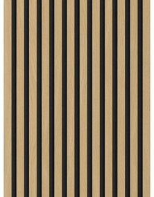 Mexen Lam-F, akustické stenové lamely 275 × 30 cm, plstený podklad 8 mm, technická dyha, dub zlatistý, S105-275307-3015-003