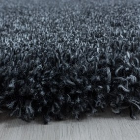 Koberec Fluffy Super Soft antracitový kruh
